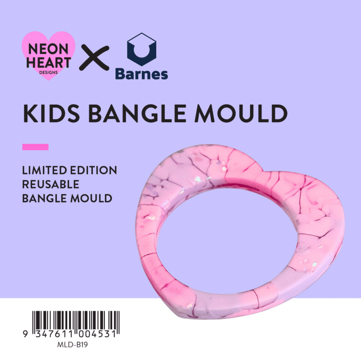 Neon Heart Kids Bangle Mould